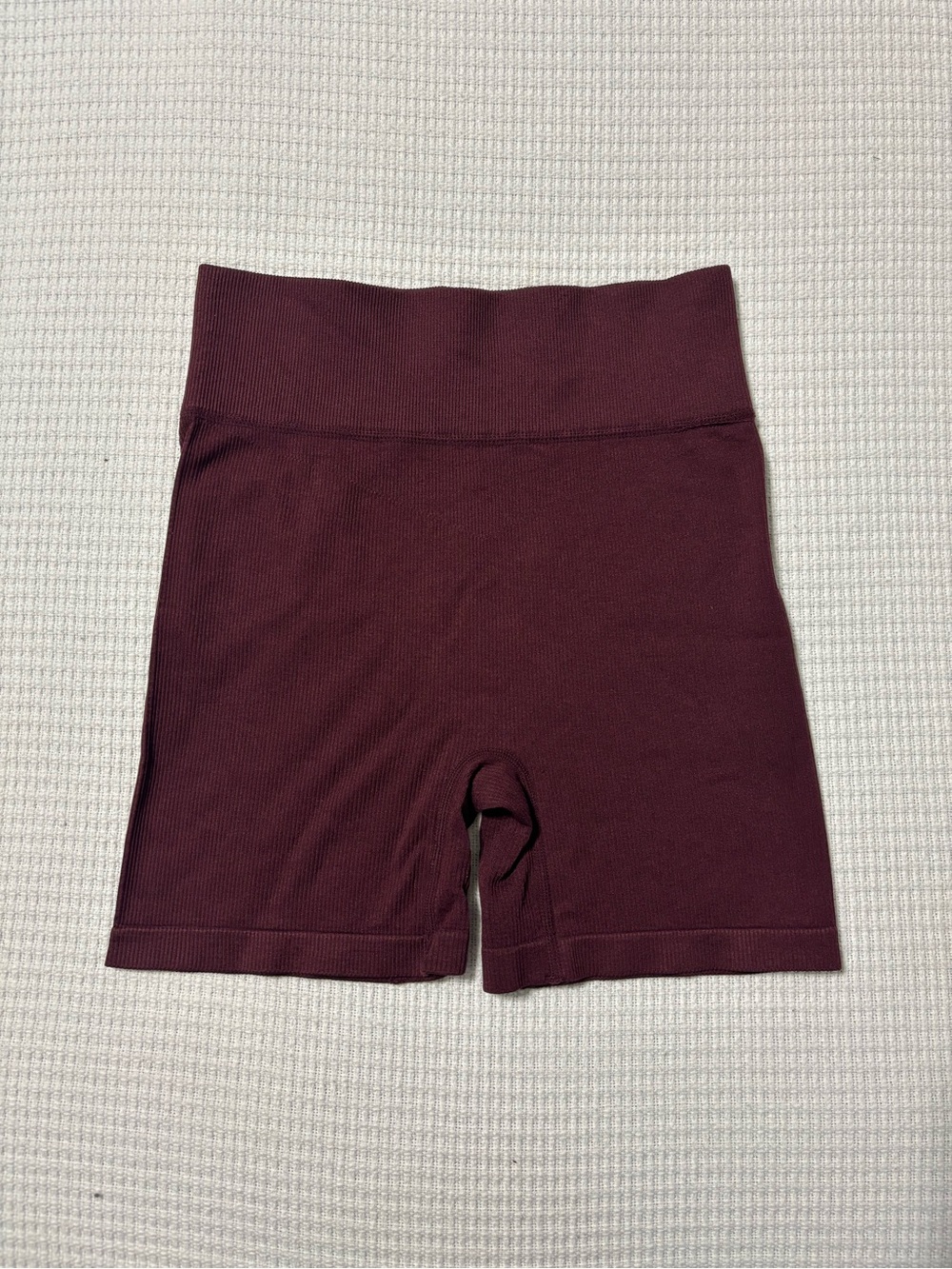 Aura High-Waist Seamless Maroon Bike Shorts